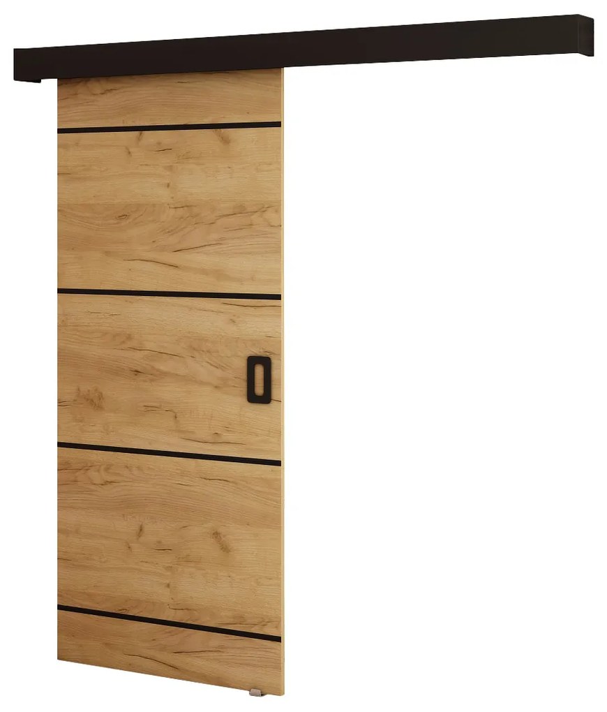 Uși culisante 90 cm Bethany IV (craft auriu + negru mat). 1043492
