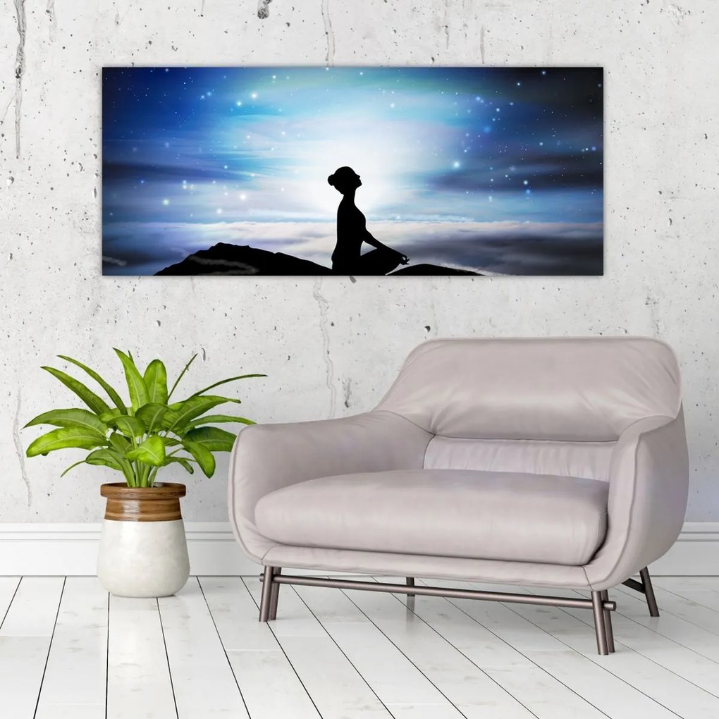 Tablou - Femaia meditând (120x50 cm)