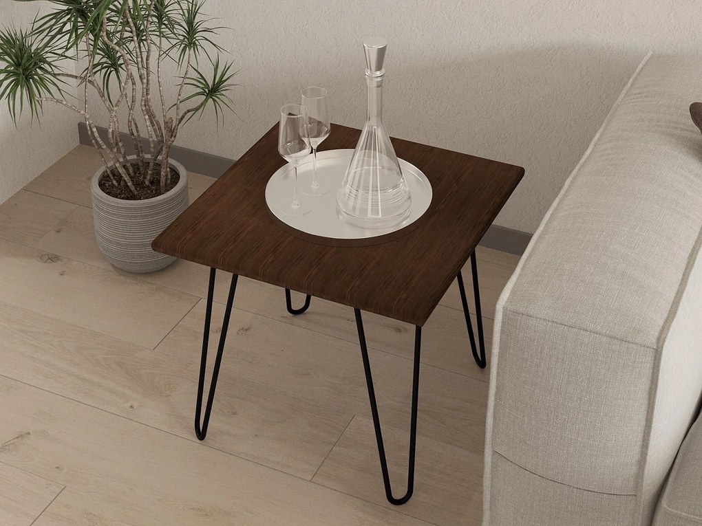 Măsuță de cafea Nukone (nuc + negru). 1093195