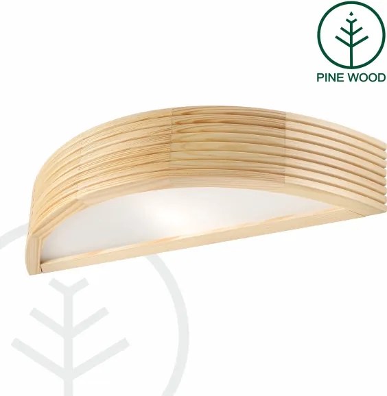 Aplica de perete NATURAL MODERN 1xE27/15W/230V din lemn de pin