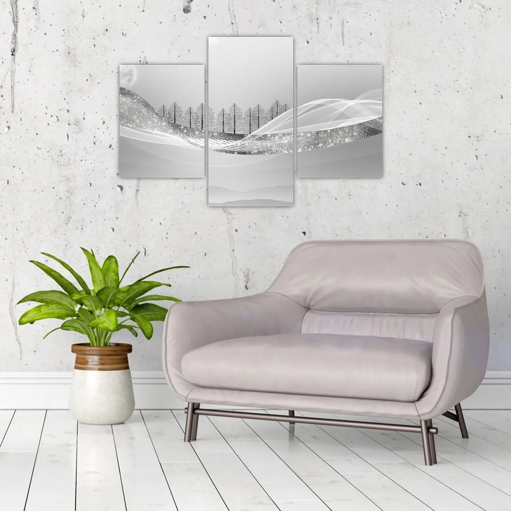 Tablou - Peisaj argintiu (90x60 cm)