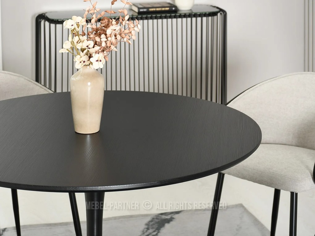 Masă de sufragerie Crispin (negru). Promo -16%. 1111743