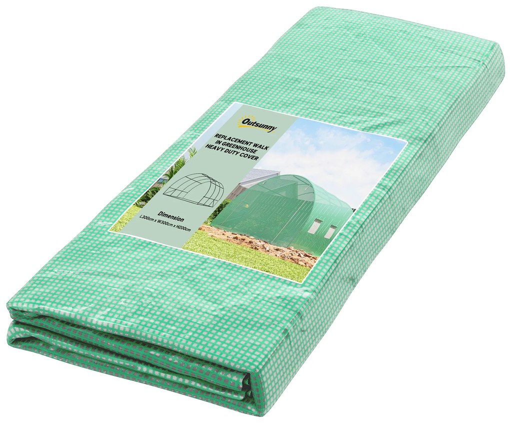 Outsunny Prelata Sera 6×3×2 m – Cu 12 Ferestre, Usa Rulanta si Margini | Aosom Romania