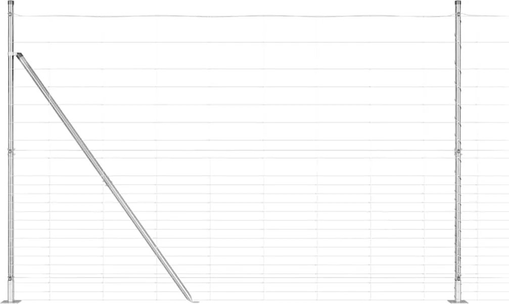 vidaXL Stâlp de gard. Galvanizat 25 x 1,6 m Oțel