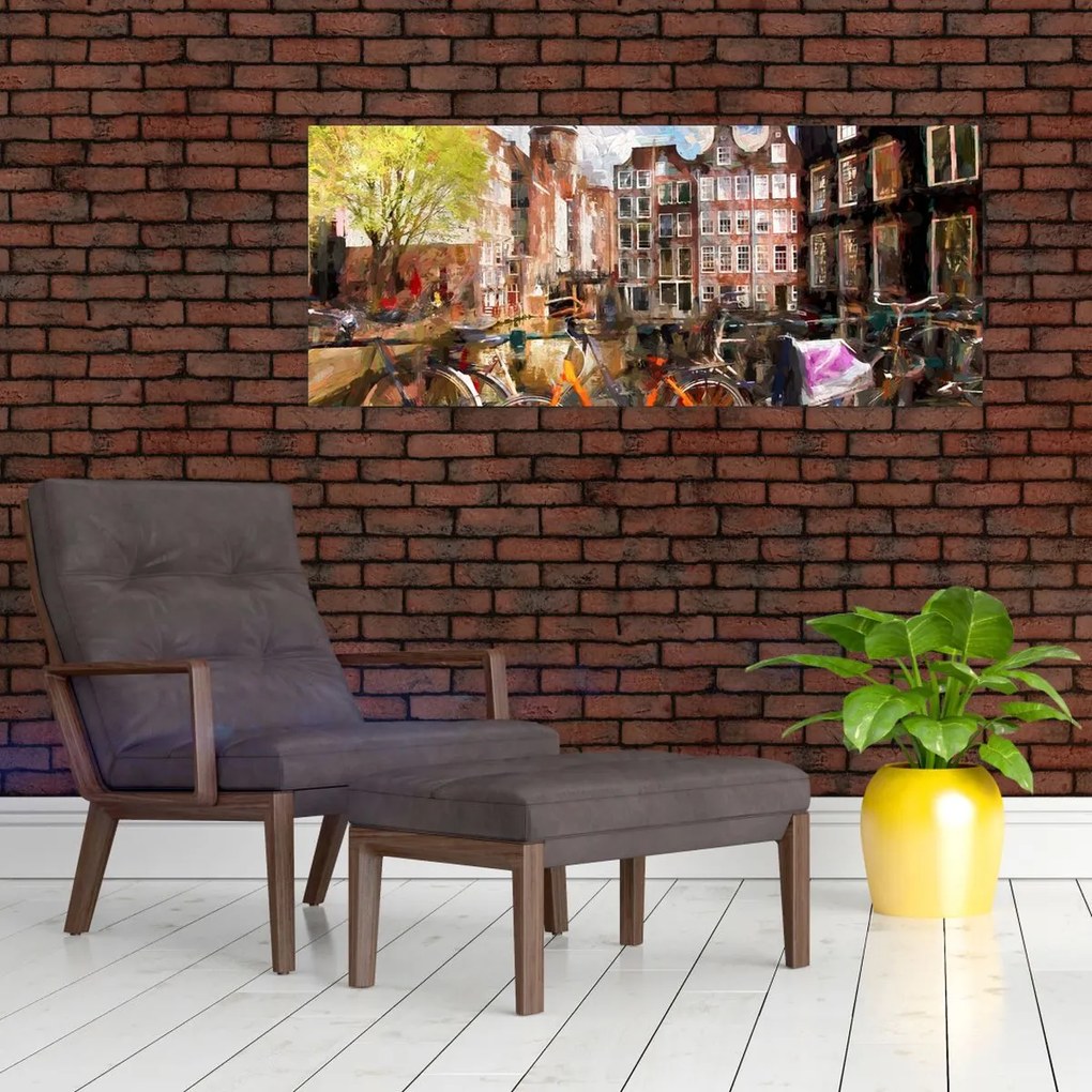 Tablou - Amsterdam, pictură (120x50 cm)