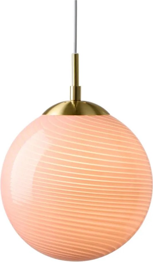 Halo Design 748594 - Pendul CANDY pe cablu, 1xE27/25W/230V, Ø 30 cm, roz/alamă