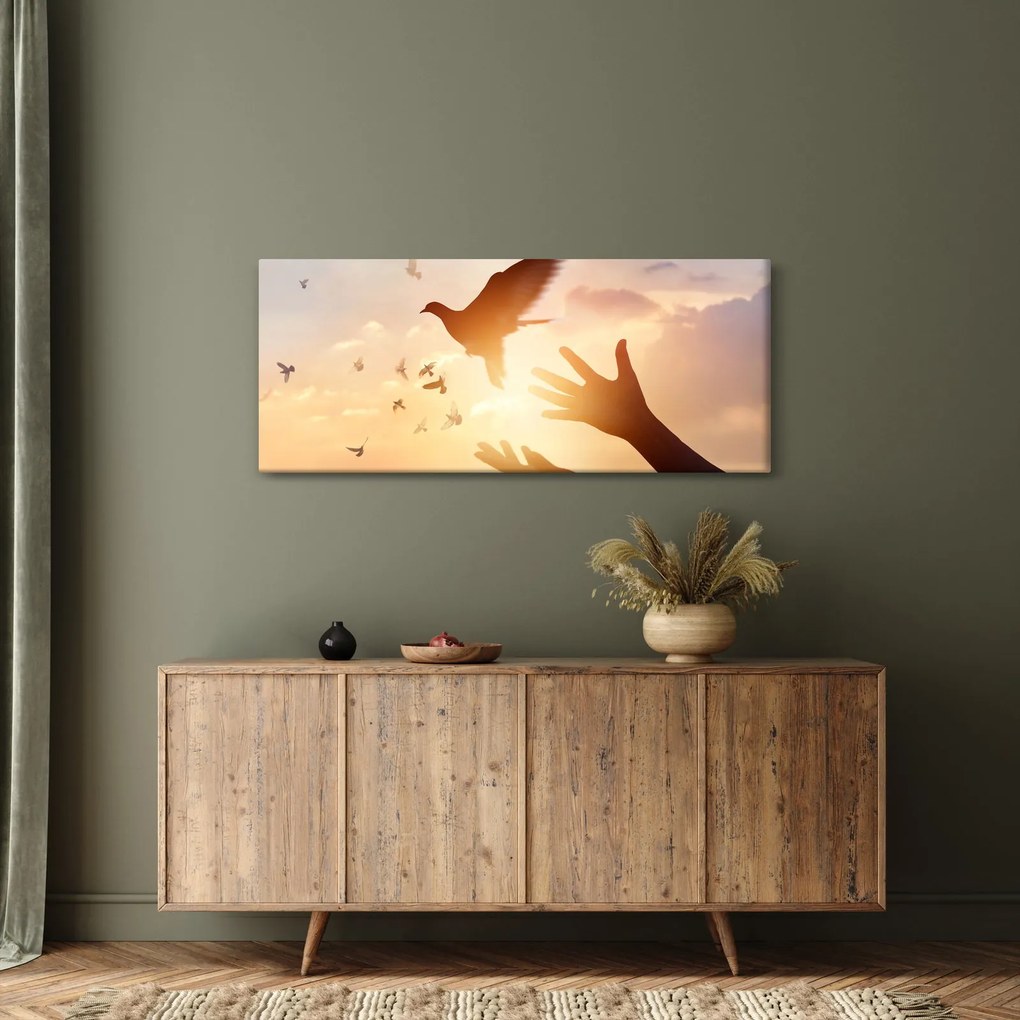 Tablou - Porumbițo, zboară! (120x50 cm)