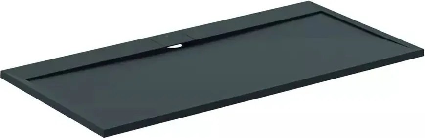 Cadita de dus dreptunghiulara Ideal Standard i.life Ultra Flat S negru intens 180x90 cm