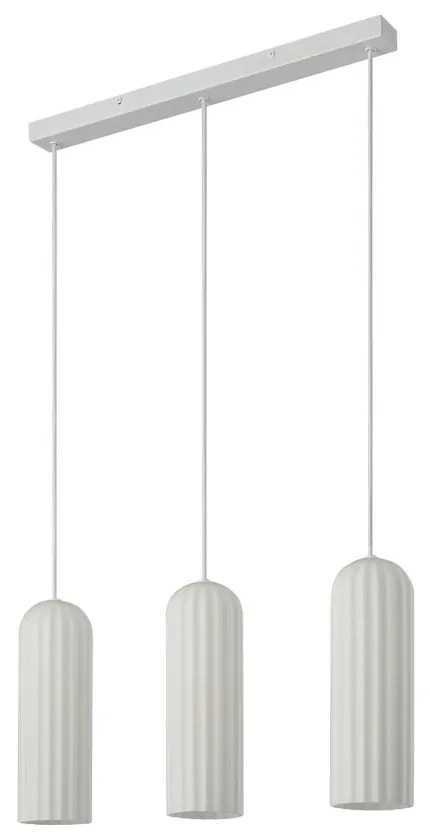 Lustra suspendata design nordic Miella 3L alb