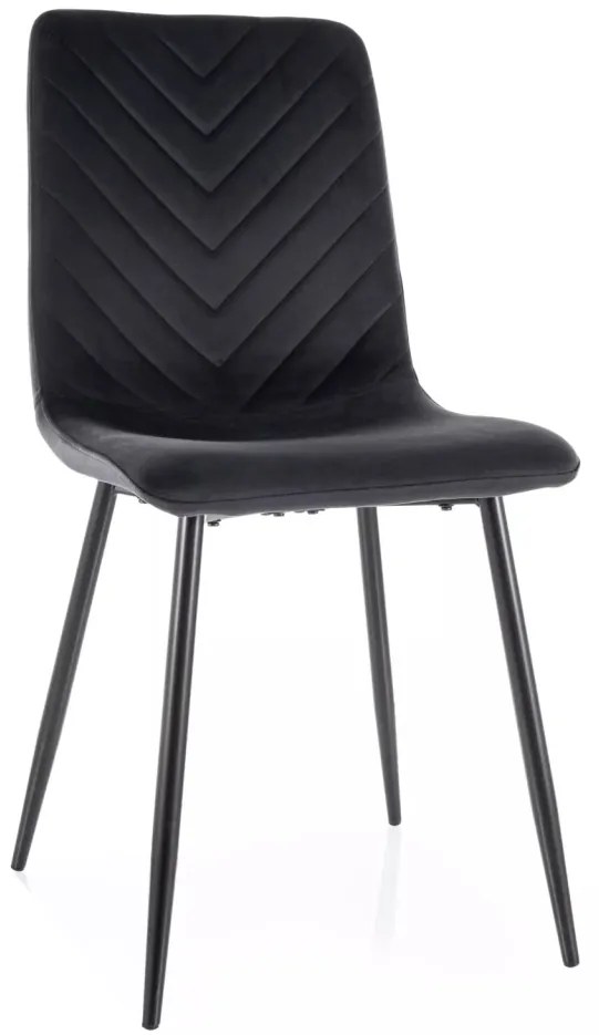 Scaun Daren velvet negru/negru Blu19
