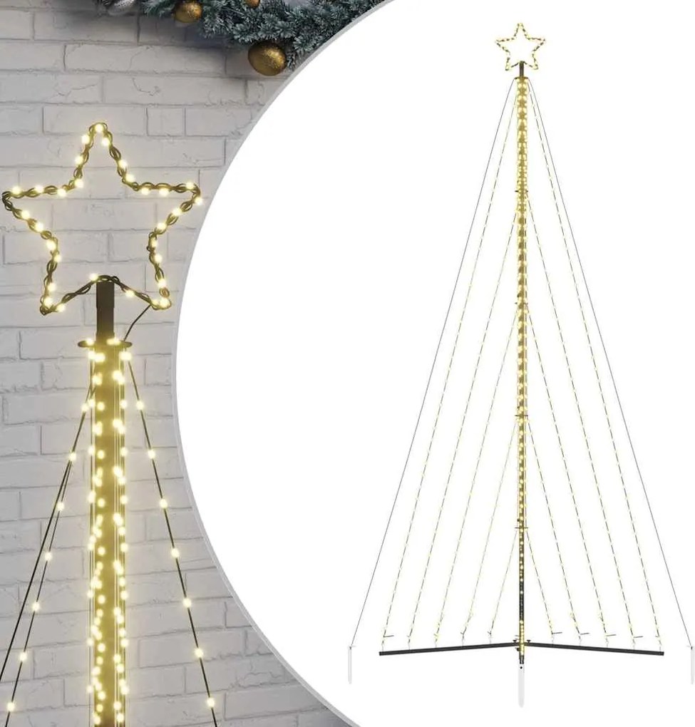 vidaXL Pom de Crăciun LED 570 LED-uri Alb Cald 399 cm