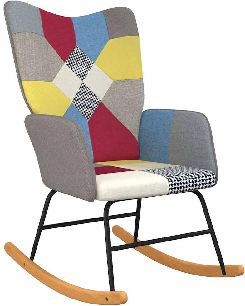 vidaXL Scaun balansoar, mozaic, material textil