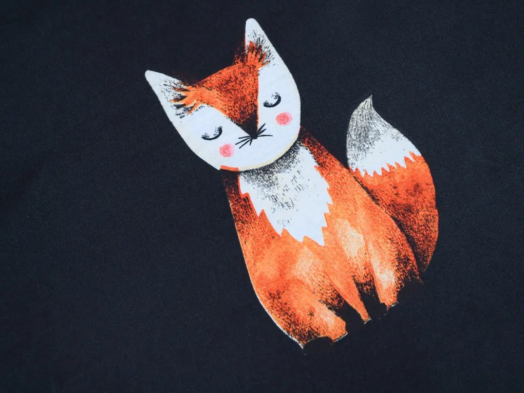 Lenjerie de pat din microfibra FOXES neagra Dimensiune lenjerie de pat: 2 buc 70 x 80 cm | 160 x 200 cm