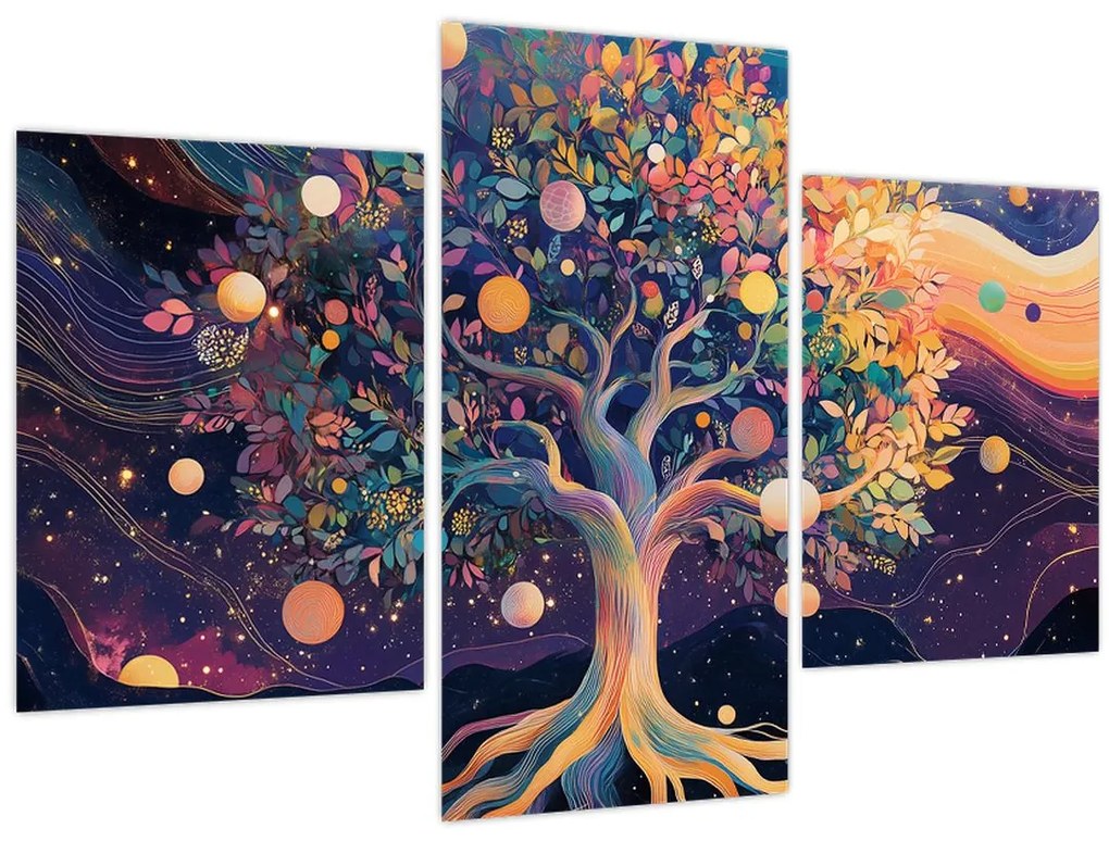 Tablou – Arbore violet plin de energie (90x60 cm)