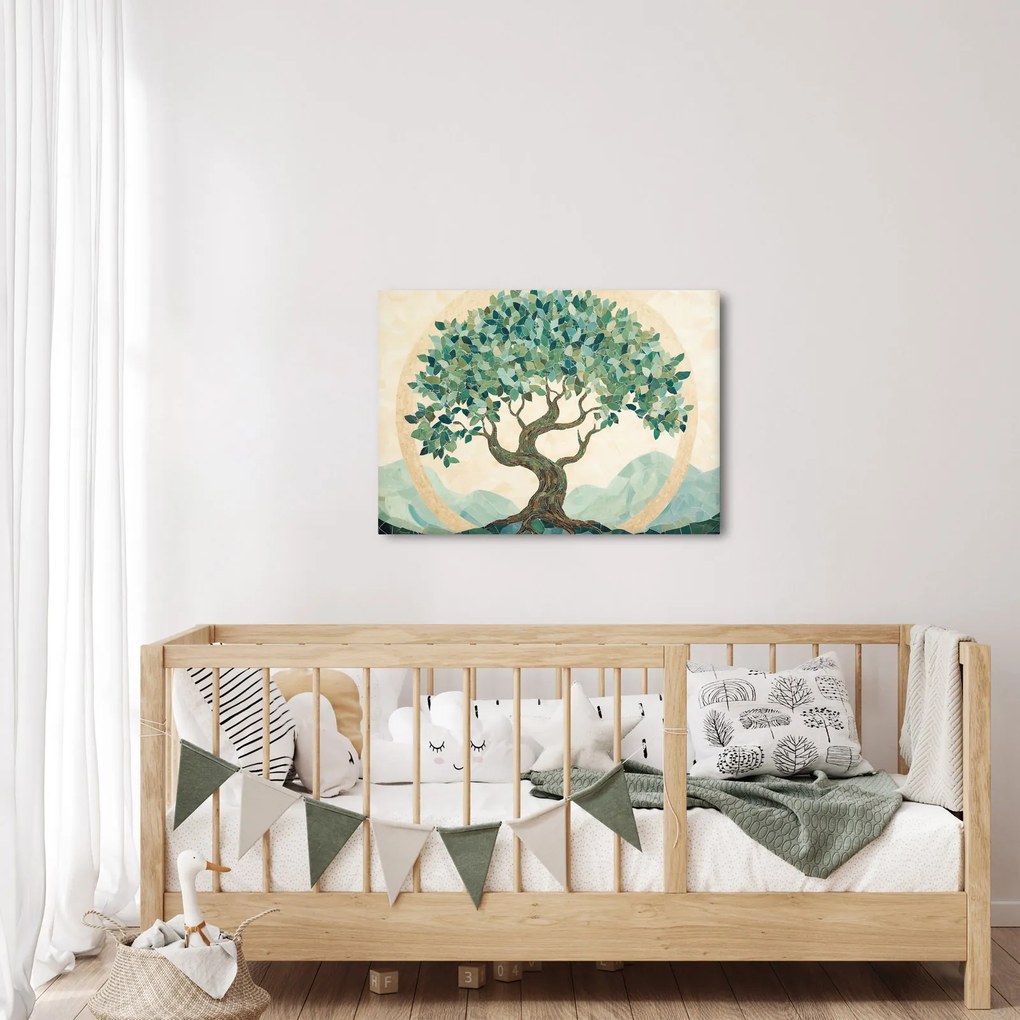 Tablou – Mozaic elegant cu arbore (70x50 cm)