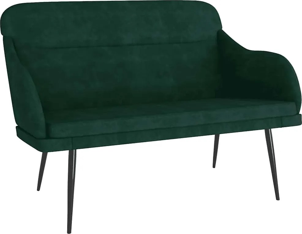 vidaXL Bancă, verde închis, 110x76x80 cm, catifea
