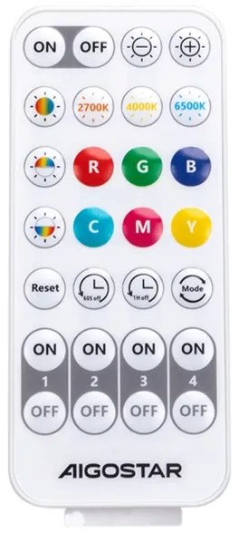 Aigostar - Lampă de podea MESH LED RGBW, 8W, 230V, cu telecomandă