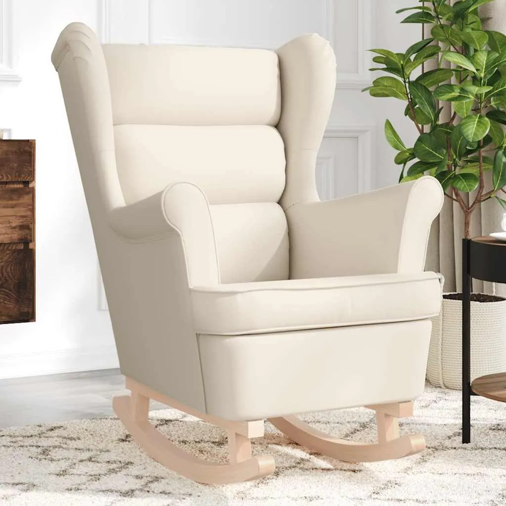 vidaXL Scaun balansoar, alb, 74x90x102 cm, pânză textil