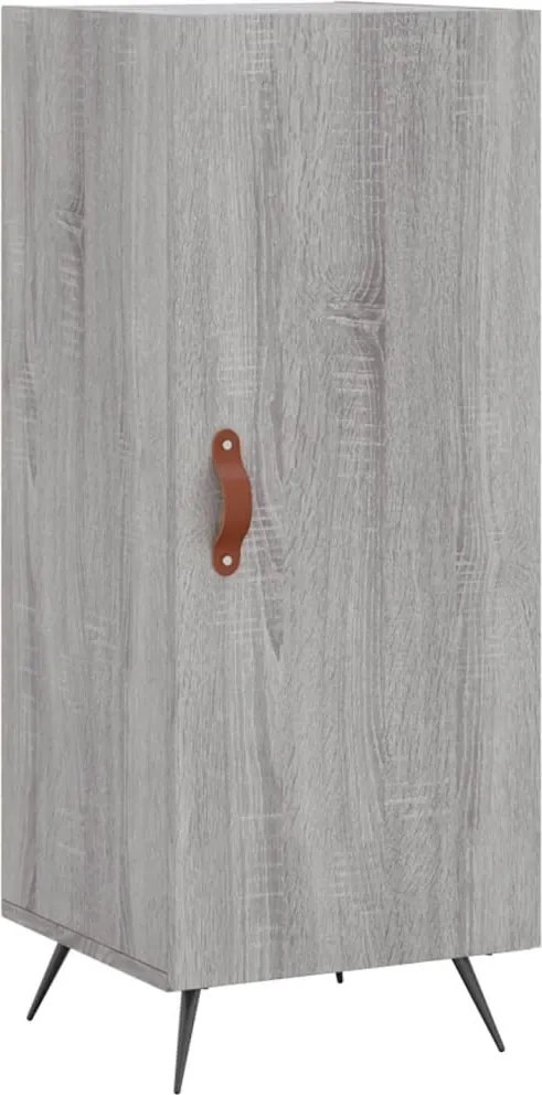 vidaXL Servantă, gri sonoma, 34,5x34x90 cm, lemn compozit