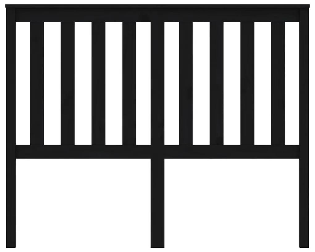 Tablie de pat, negru, 146x6x101 cm, lemn masiv de pin Negru, 146 x 6 x 101 cm, 1
