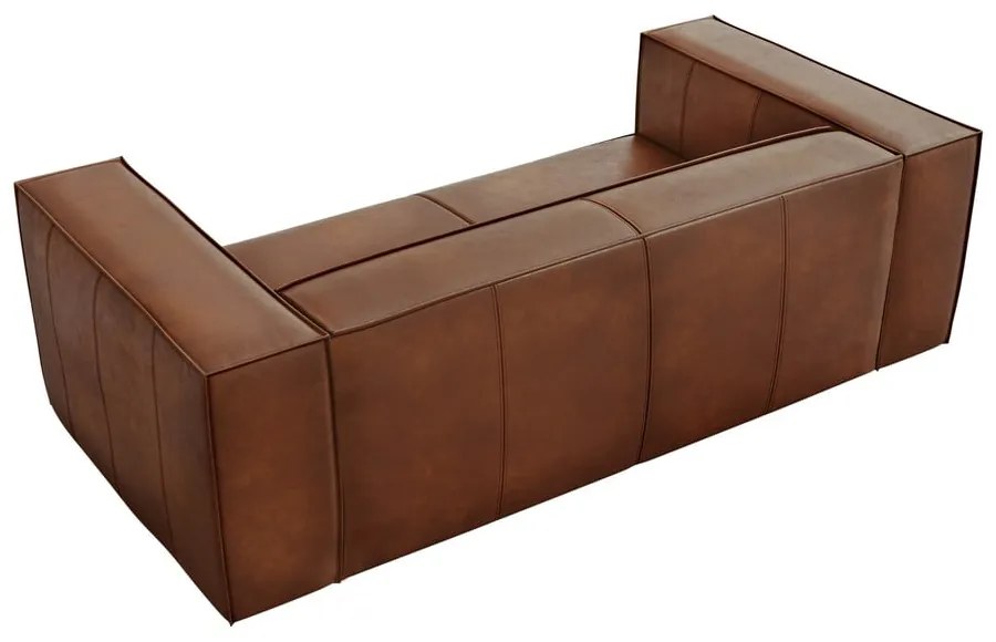 Canapea maro coniac cu tapițerie din piele 212 cm Madame – Windsor & Co Sofas
