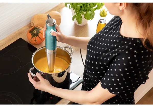 Mixer vertical 4 în 1 1200W/230V oțel inoxidabil/turcoaz Sencor