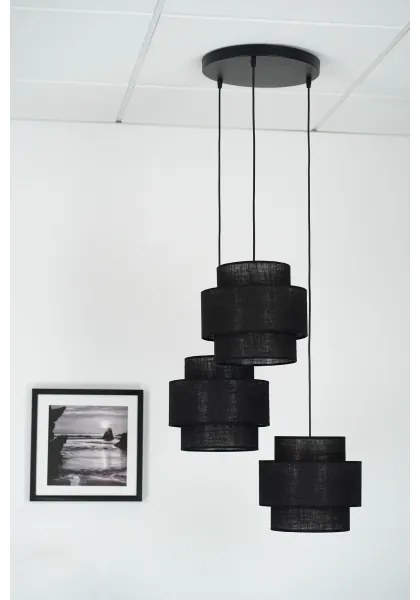 Lustră pe cablu Brilagi SPACE YUTE 3xE27/15W/230V negru