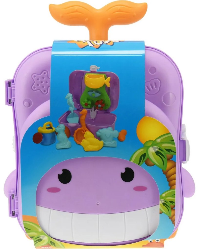 Set de jucării de nisip în cutie, 7 buc, violet