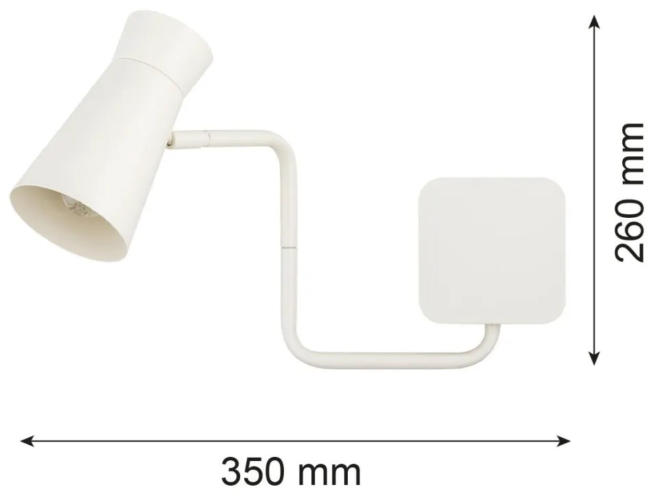 Aplica cu brat si spot directionabil LORD 8879 alb crem