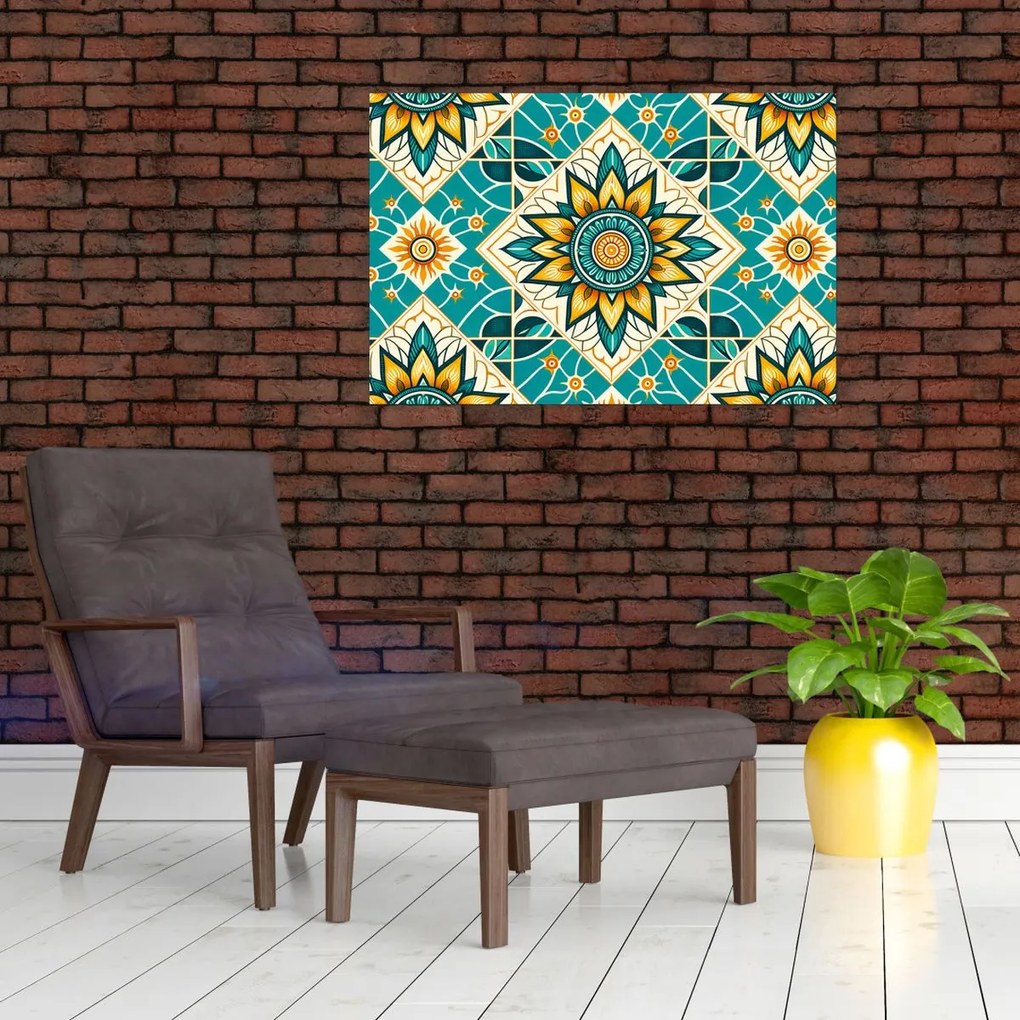 Tablou - Model turcoaz (90x60 cm)