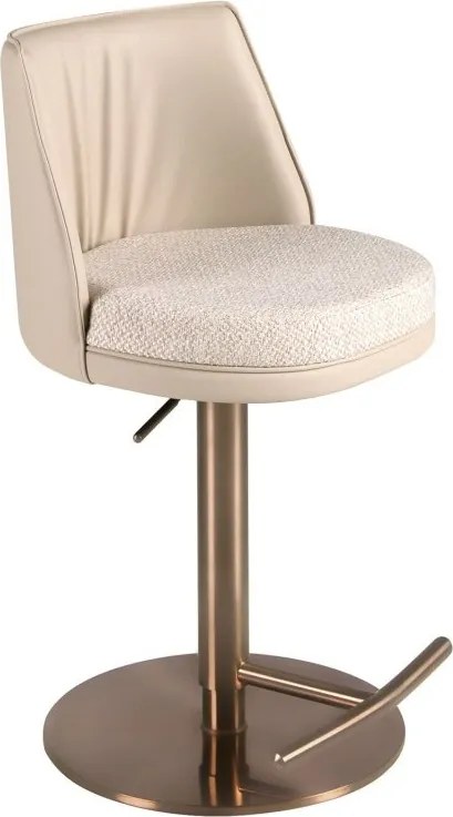 Scaun de bar pivotant cu inaltime reglabila Stool crem