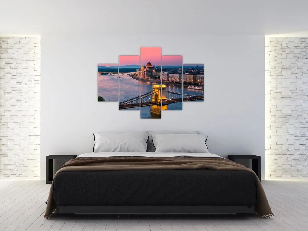 Tablou - Panorama orașului Budapesta, Ungaria (150x105 cm)