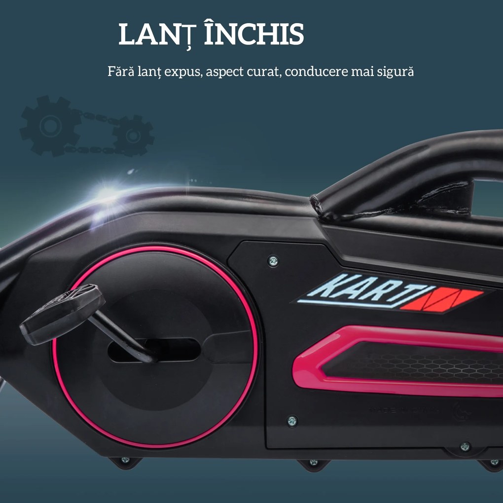 Homcom Kart Copii cu Pedale – Scaun Reglabil, Roti EVA 100×58×58.5 cm | Aosom Romania