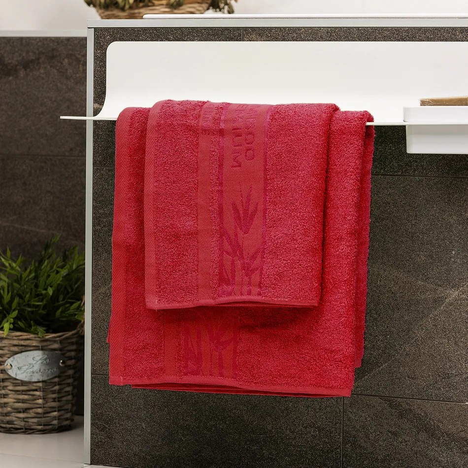 Prosop 4Home Bamboo Premium roșu, 70 x 140 cm, 70 x 140 cm