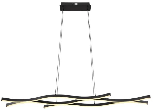 Lustră LED pe cablu GERONIMO LED/35W/230V negru Globo 67206H