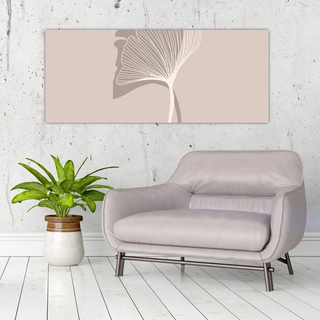 Tablou - Frunze bej N⁰4 (120x50 cm)