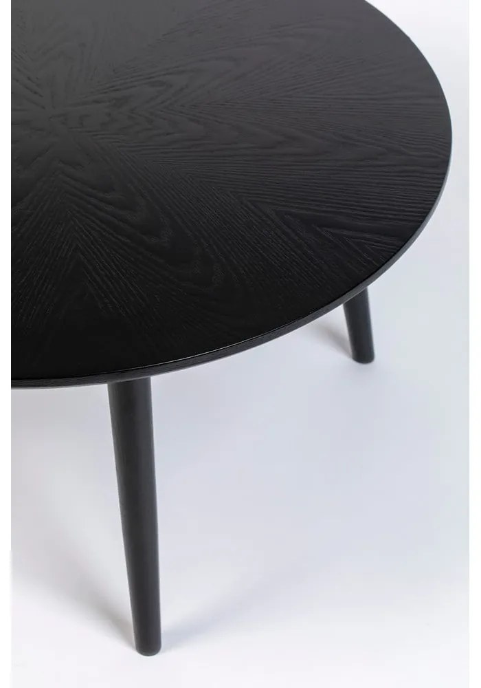 Masă de dining rotundă cu blat cu aspect de lemn de stejar ø 100 cm Fabio – White Label