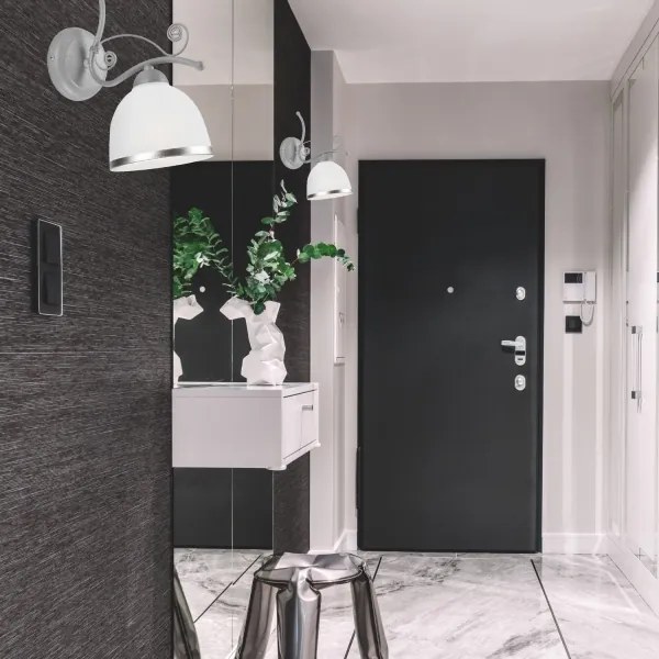 Aplică perete RETRO II 1xE27/60W/230V argintiu