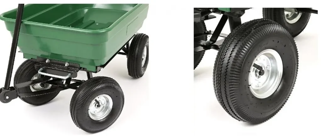 ShopJK CĂRUCIOR DE GRĂDINĂ BASCULABIL 350KG 75L - WO01