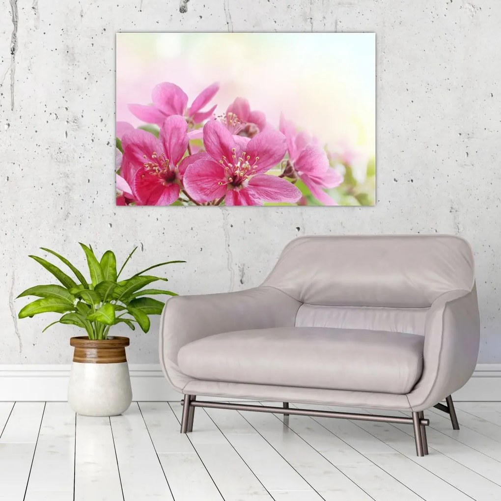 Tablou - Flori roz (90x60 cm)