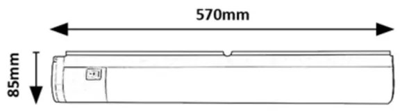 Rabalux 78029 - LED iluminat sub dulap cu priză DUDDU LED/17W/230V negru