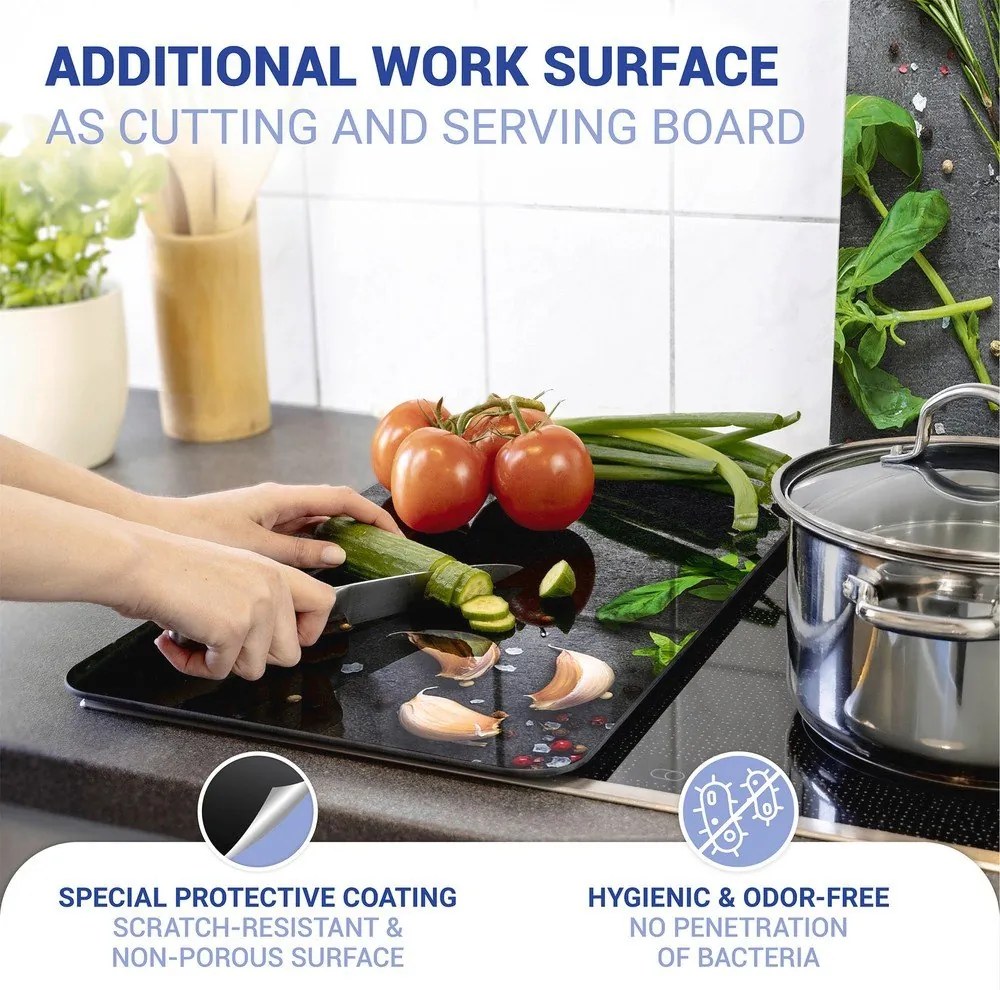 Set 2 protecții din sticlă pentru aragaz Wenko Universal Herbs