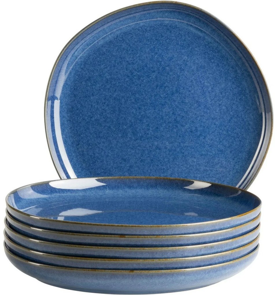 Set de farfurii plate Mäser Cordelia Royal Blue 27cm, 6 buc.