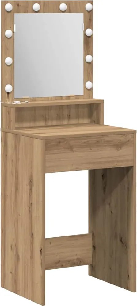 vidaXL Masă de Machiaj Stejar Artizanal 50 x 41 x 135 cm Lemn compozit