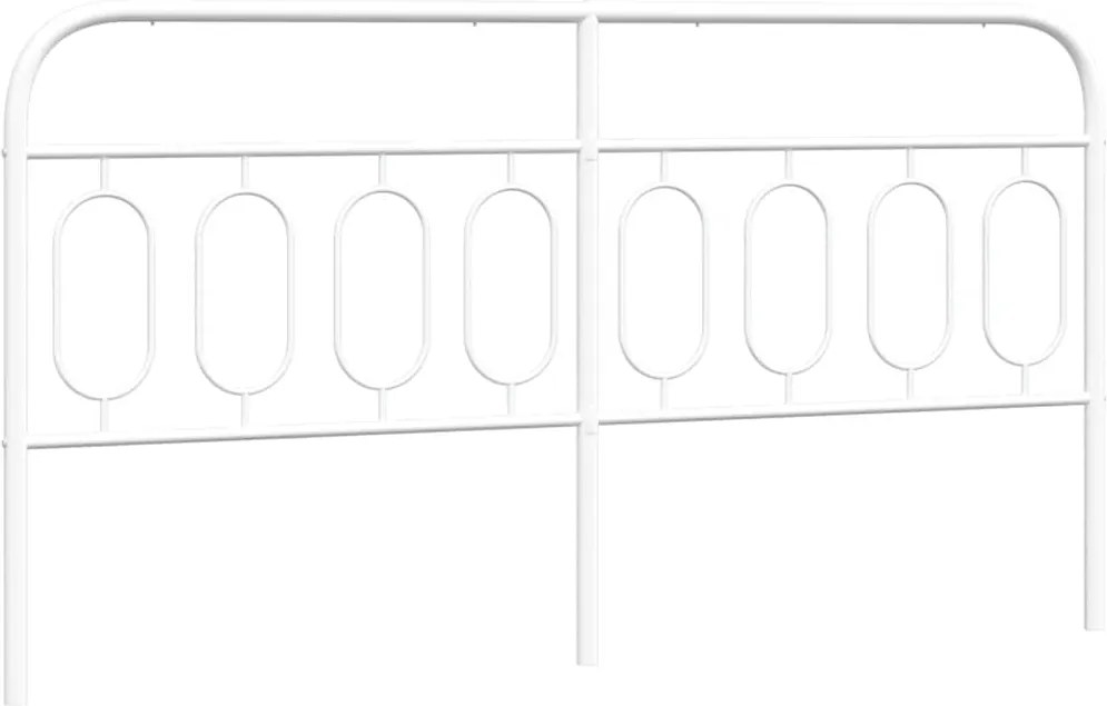 vidaXL Tăblie de pat de schimb metalică, alb, 160 cm