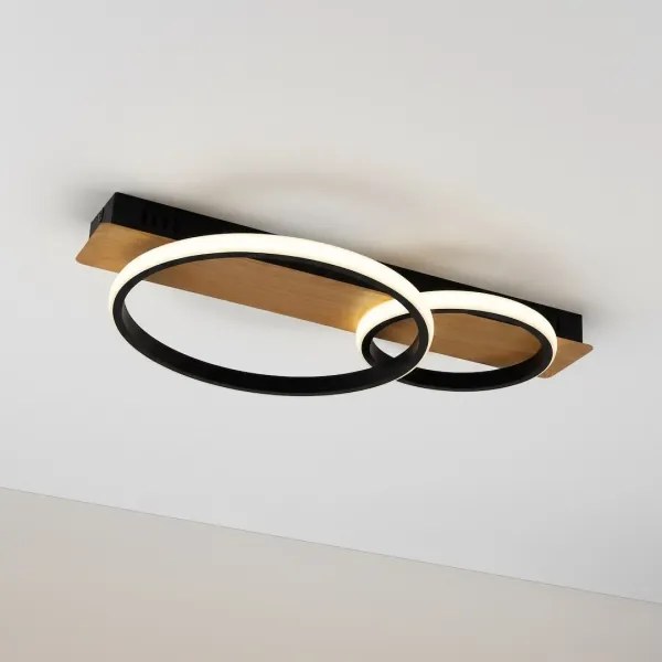 Plafonieră LED ROWENA LED/14W/230V negru/maro