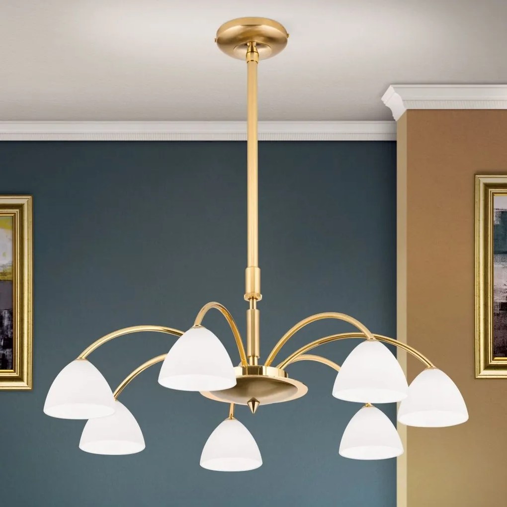 Candelabru 7 brate elegant design modern OPALDESIGN, auriu mat