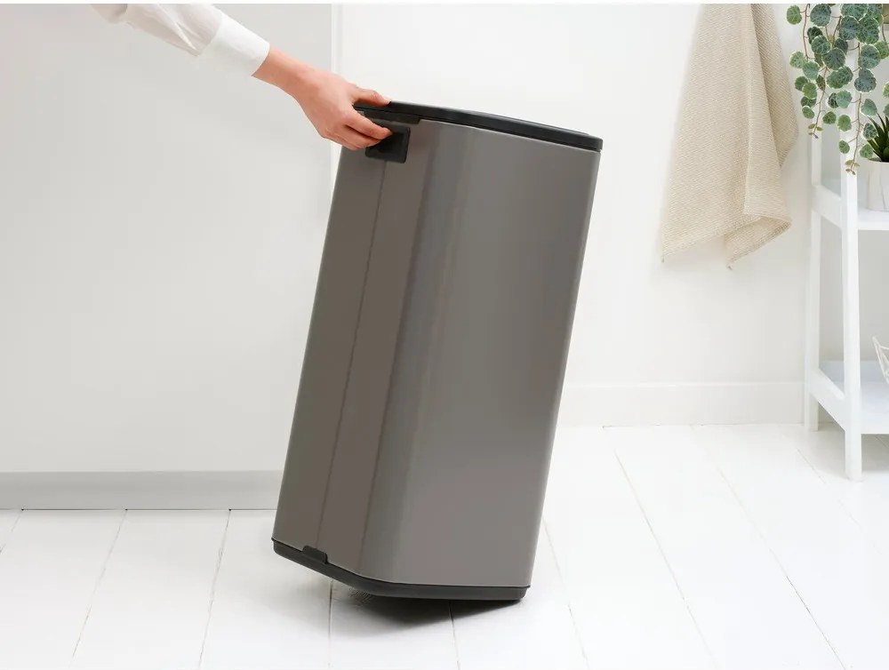 Coș de gunoi gri cu senzori de atingere din oțel 30 l Bo Touch – Brabantia