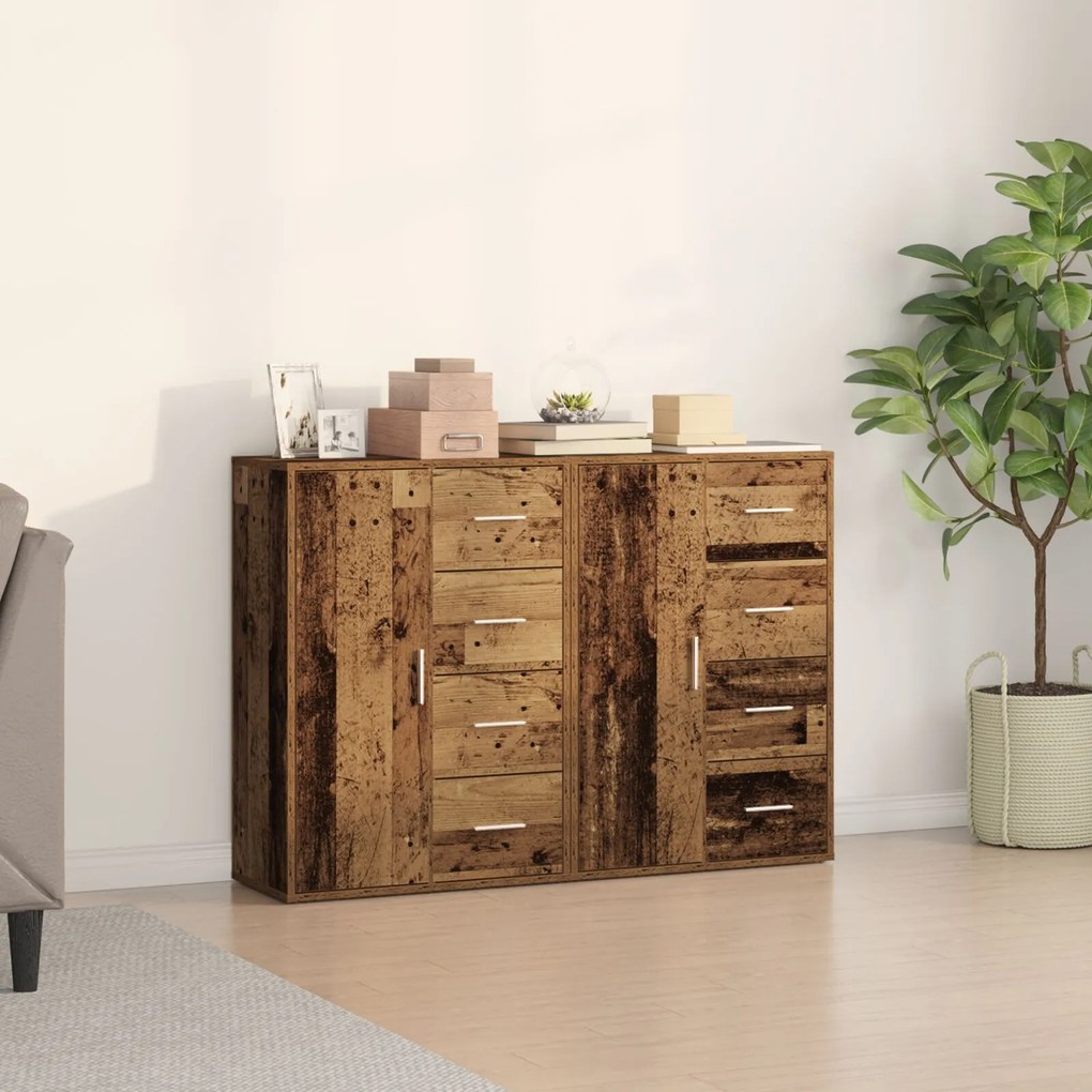vidaXL Bufeturi 2 pcs Lemn vechi 60 x 31 x 84 cm Lemn compozit