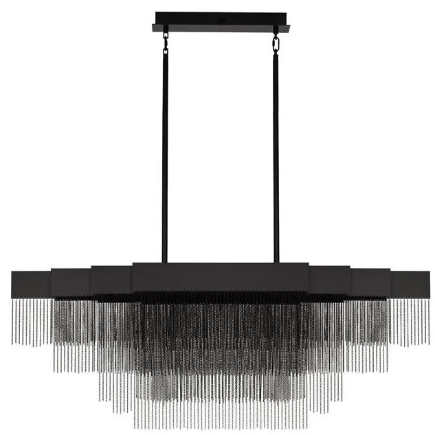 Lustra LED suspendata design modern REVIA negru